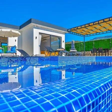 Bezirgan 2 Bedroom Secluded With Private Pool Hot Tub Villa Kalkan